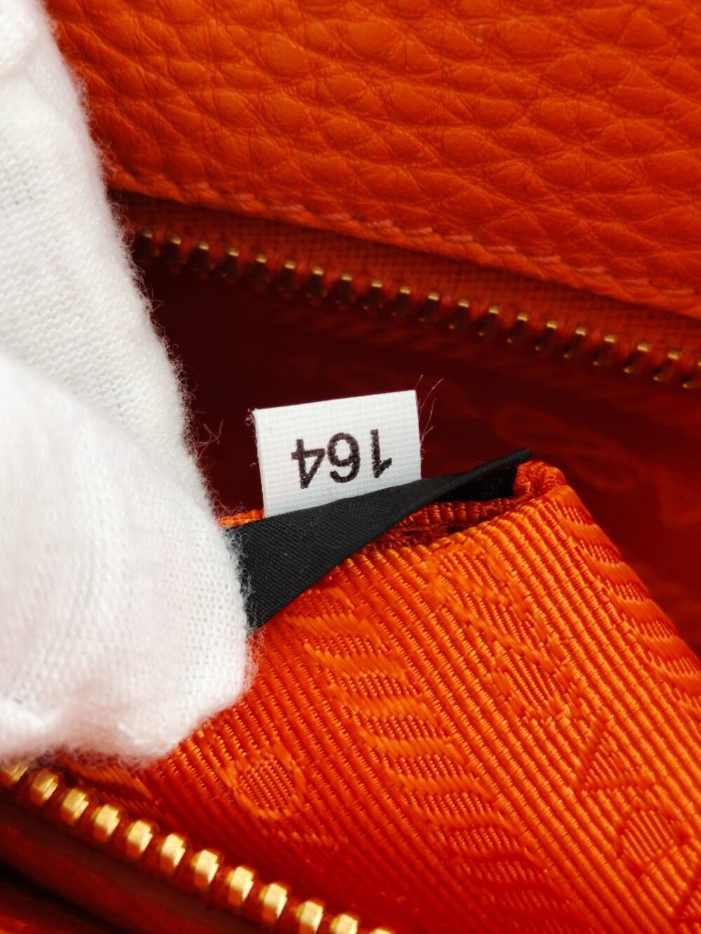 Prada Orange Vitello Daino Leather Large Satchel Handbag - Picture 15 of 16